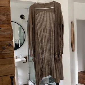 Free people long cardigan sweater top shirt
